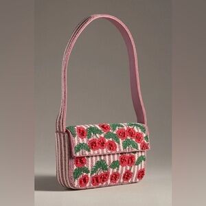 Anthropologie Fiona Beaded Bag Cherries